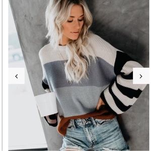 VICI Abigail Contrast Striped Sweater